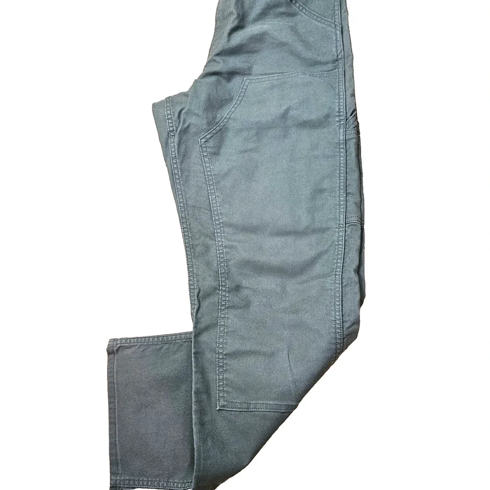 Levis 565 Double Knee Pants Mens 33x32 Olive Green Denim Carpenter Workwear